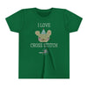I Love Cross Stitch (with Mouse and Party Horn) Kid's Tee Shirt