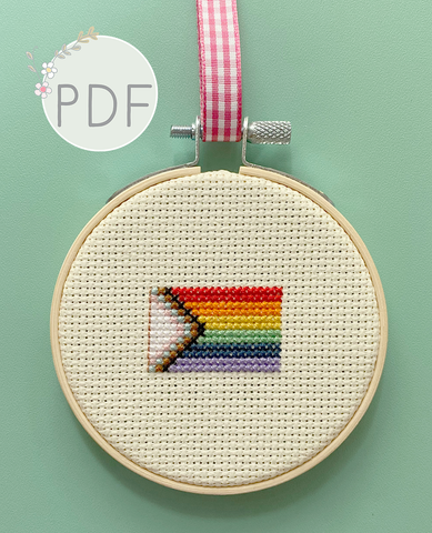 Pride Flag Mini Cross Stitch Pattern