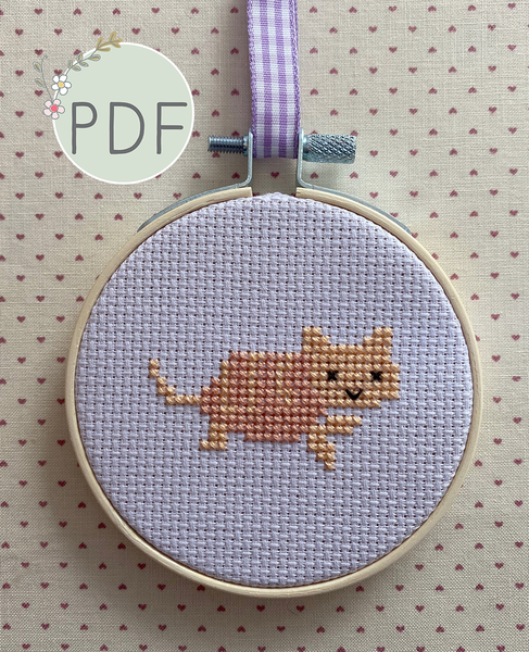 Funky Kitty Mini Cross Stitch Pattern