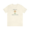 Born to Cross Stitch (with Flower) Tee Shirt