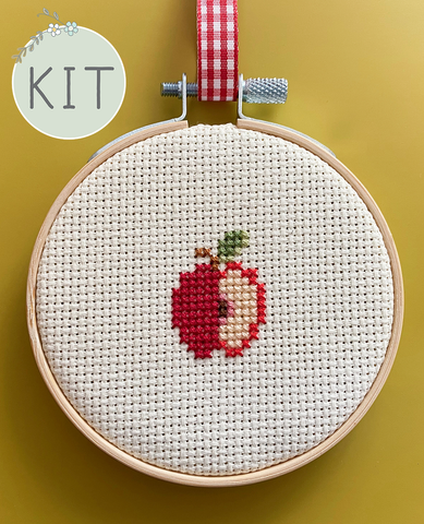 Kawaii Apple Mini Cross Stitch Kit — SewLéana