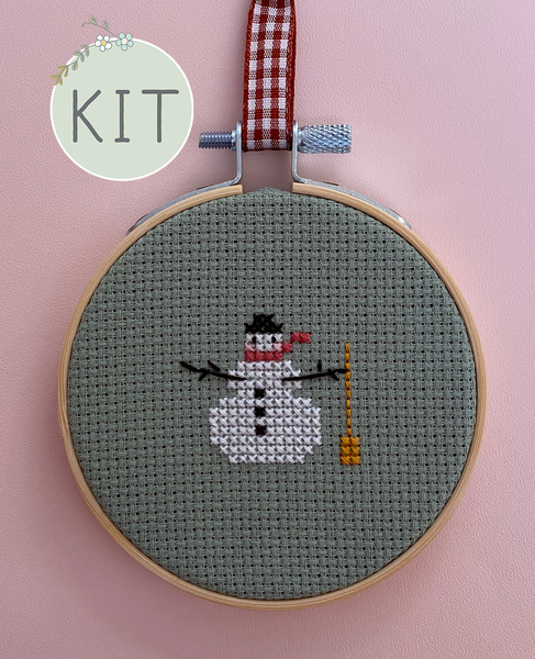 Snowman Mini Cross Stitch Kit
