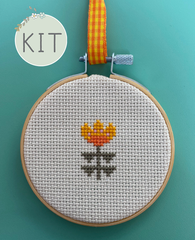 Winter Sled Mini Cross Stitch Kit