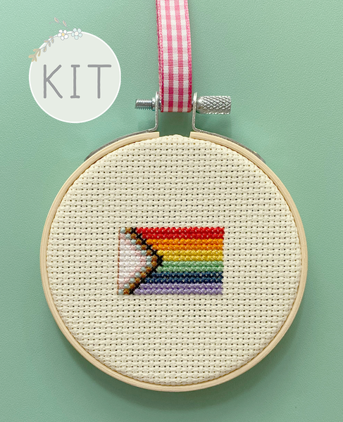 Pride Flag Mini Cross Stitch Kit