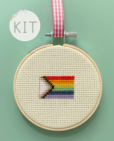 Pride Flag Mini Cross Stitch Kit