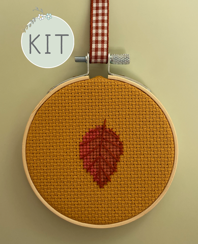 Autumn Leaf Mini Cross Stitch Kit