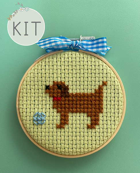 Sweet Puppers Mini Cross Stitch Kit
