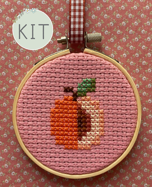 Big Peach Mini Cross Stitch Kit