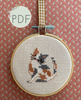 Calico Kitten Mini Cross Stitch Pattern