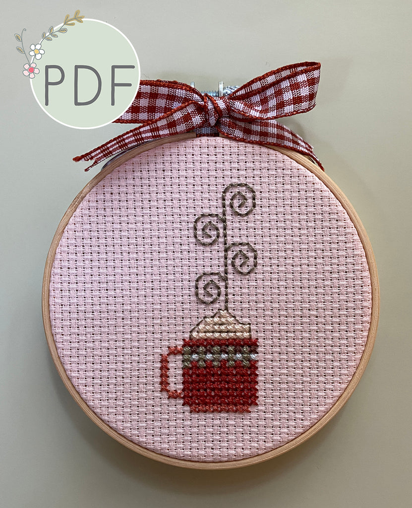 Steaming Mug Mini Cross Stitch Pattern | Posie: Patterns and Kits to Stitch by Alicia Paulson steaming-mug-mini-cross-stitch-pattern-posie-patterns-and-kits-to-stitch-by-alicia-paulson