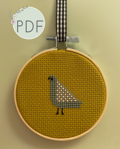Little Mod Bird Mini Cross Stitch Pattern