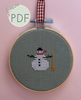 Snowman Mini Cross Stitch Pattern