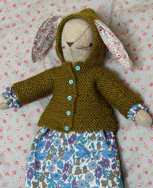 Little Hooded Coat for Rabbits Knitting Pattern