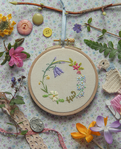 Spring Wreath Embroidery Pattern