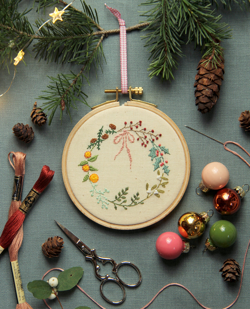 Winter Wreath Embroidery Kit  Posie: Patterns and Kits to Stitch by Alicia  Paulson