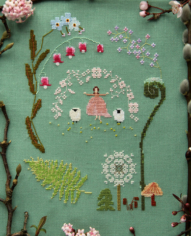 Time of Flowers Cross Stitch Sampler Pattern