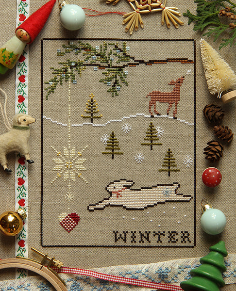 Winter Rabbit Cross Stitch Kit