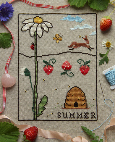 Strawberry Season Cross Stitch Sampler Pattern: Wholesale