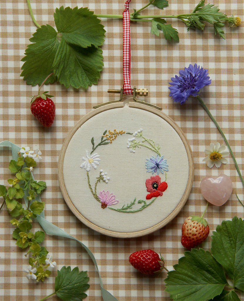 Summer Wreath Embroidery Kit  Posie: Patterns and Kits to Stitch by Alicia  Paulson