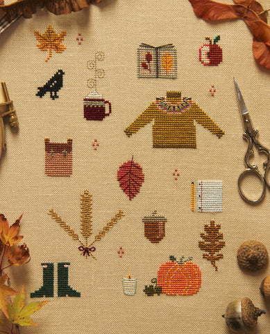 Things of Autumn Cross Stitch Sampler Kit
