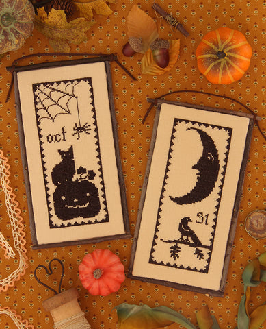 Pumpkin & Moonshine Cross Stitch Pattern